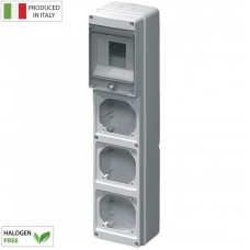 Πίνακας Επίτοιχος Πλαστικός 1Σειράς 4Στοιχείων 3Θέσεων IP65 EC69022